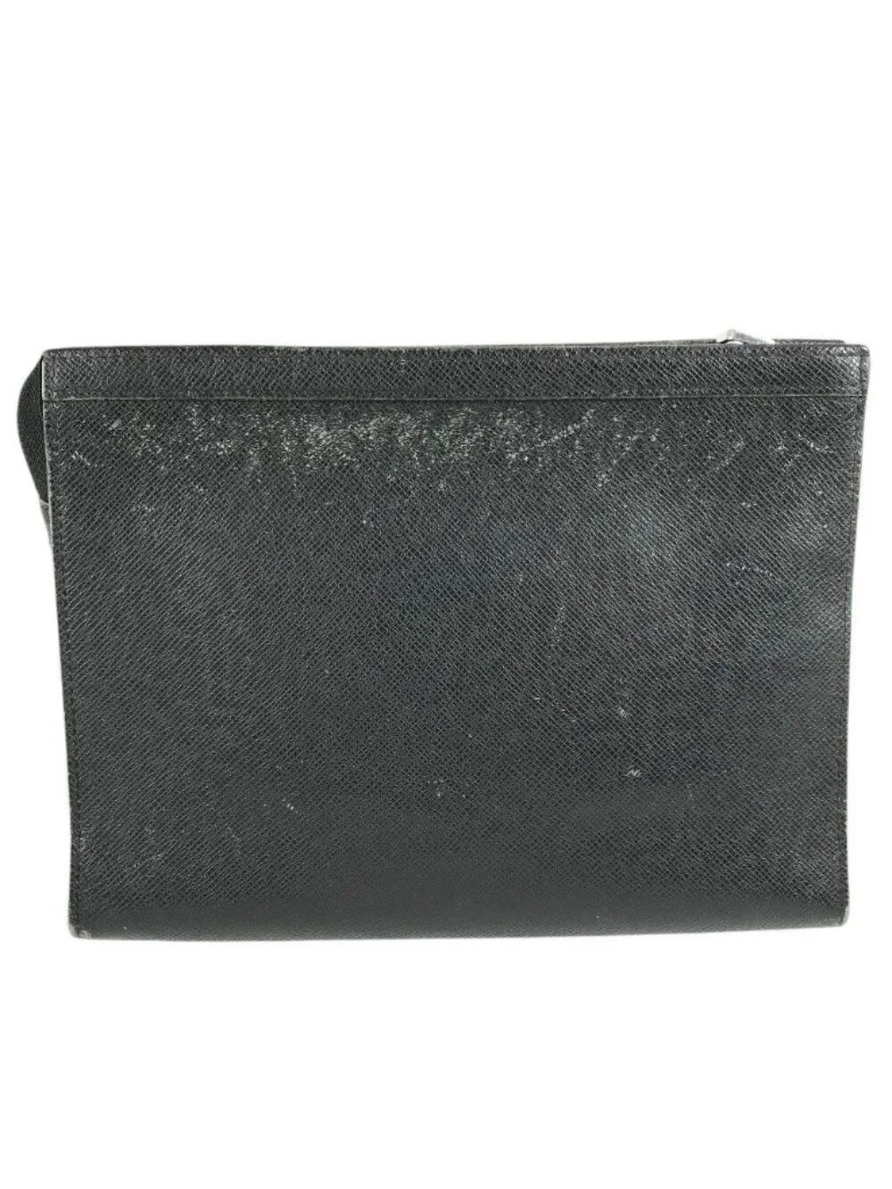 Louis Vuitton Clutch Pochette Voyage Taiga Leather Ardoise Black